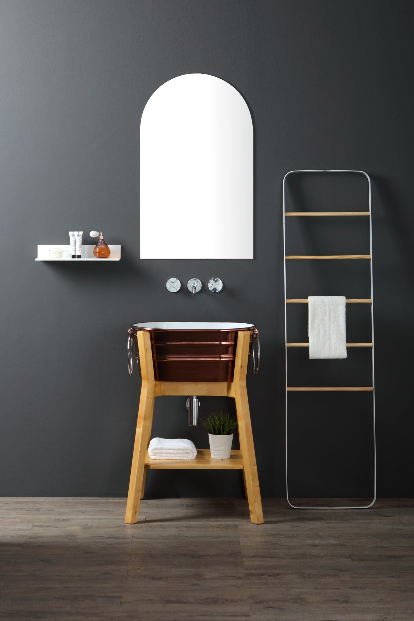 HIGH FLOOR WOODEN TUB FRAME