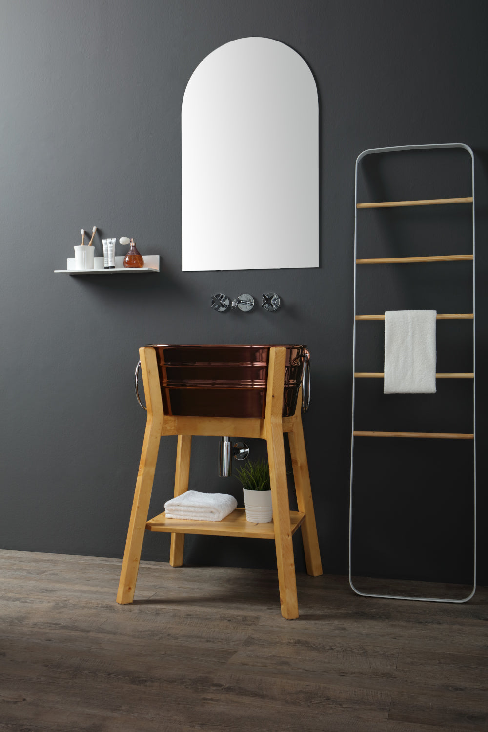 HIGH FLOOR WOODEN TUB FRAME