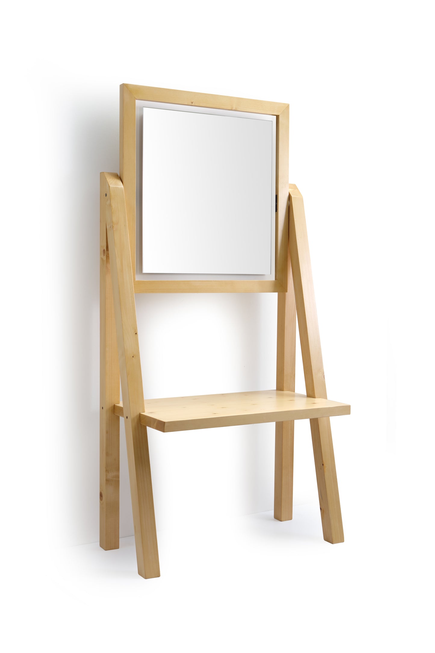 WOODEN FLOOR UNIT WITH DRESSING MIRROR