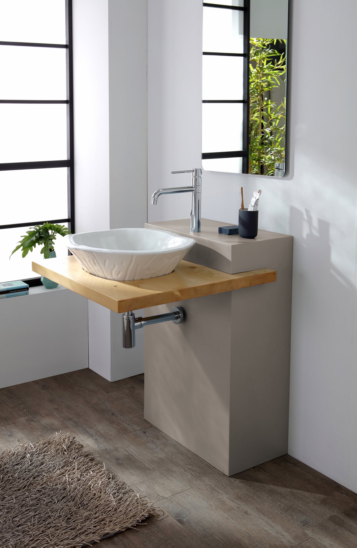 WOODEN CABINET WITH DRIPPER SHELF