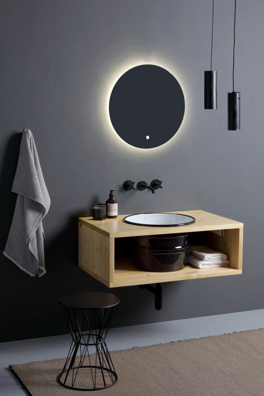 HINTERLEUCHTETER RUNDSPIEGEL