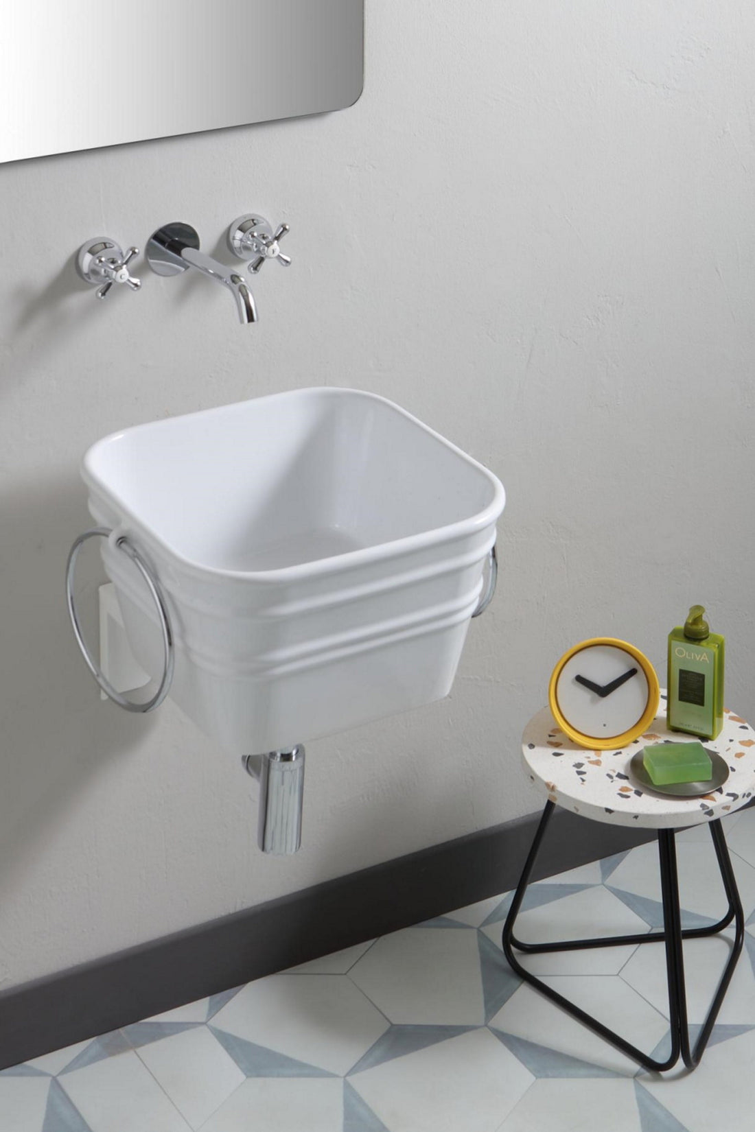 Lavabo Bacile Cubo in ceramica – Horganica
