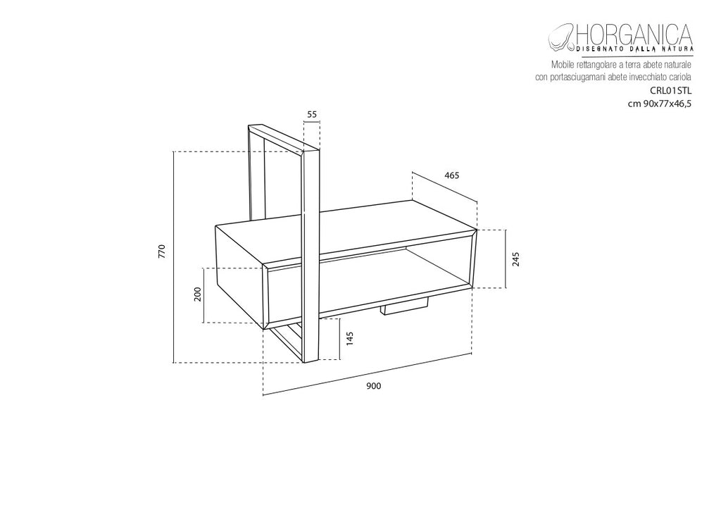 Composizione mobile Cariola con lavabo Torcione