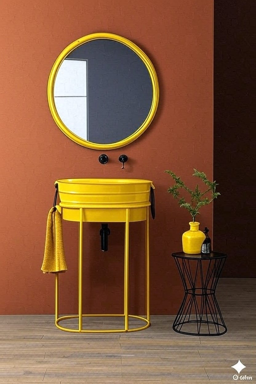 Struttura da terra alta in metallo Tinozza