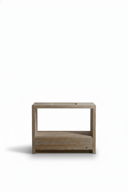 MOBILE DA TERRA IN LEGNO CON CASSETTONE