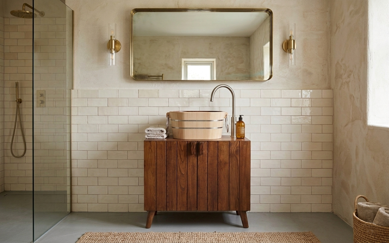 Mobile portalavabo in legno Sinfonia