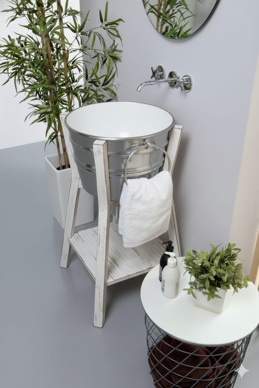 Struttura da terra alta in legno Bacile Midi