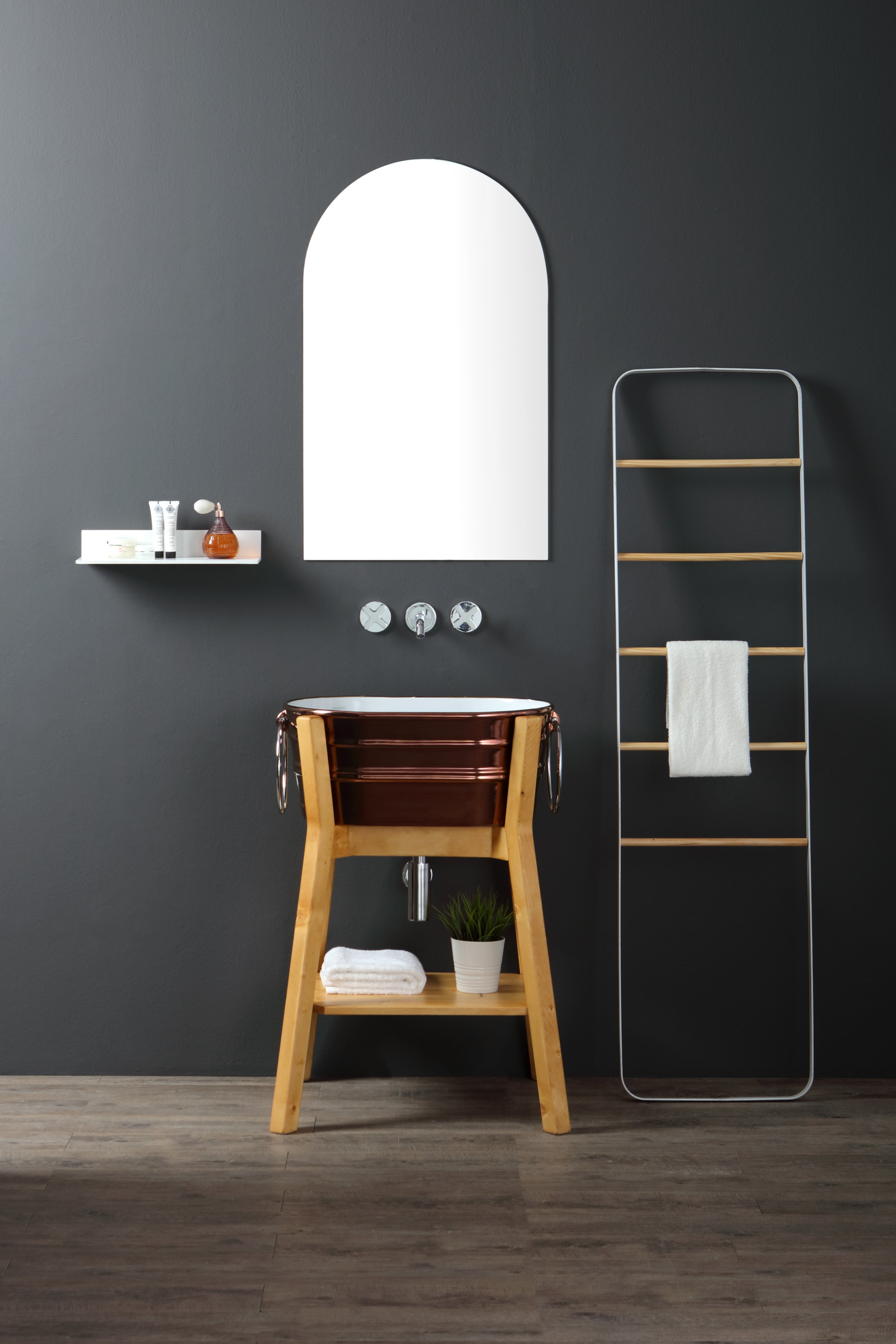 Struttura da terra alta in legno Tinozza