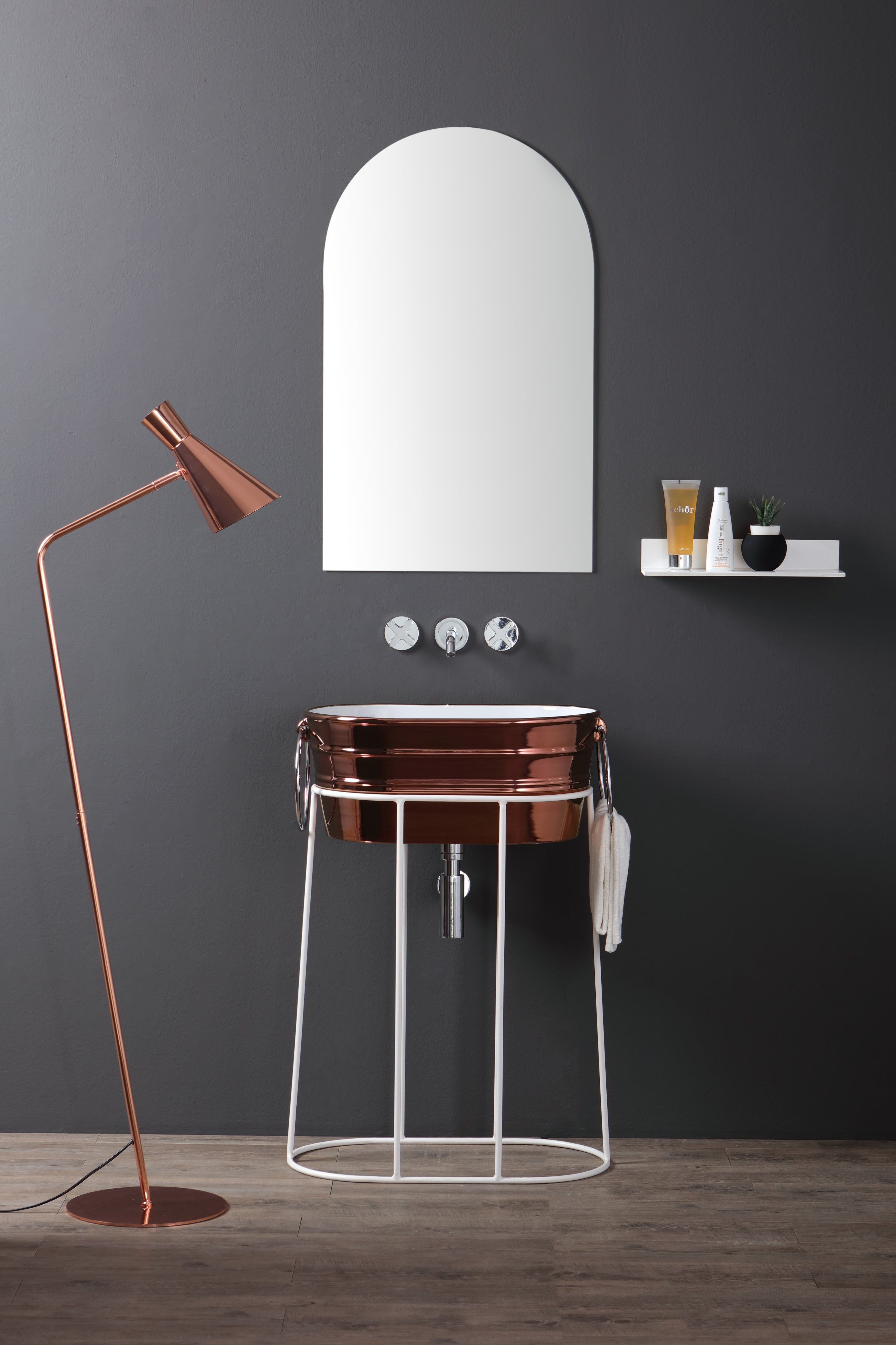 Struttura da terra alta in metallo Tinozza