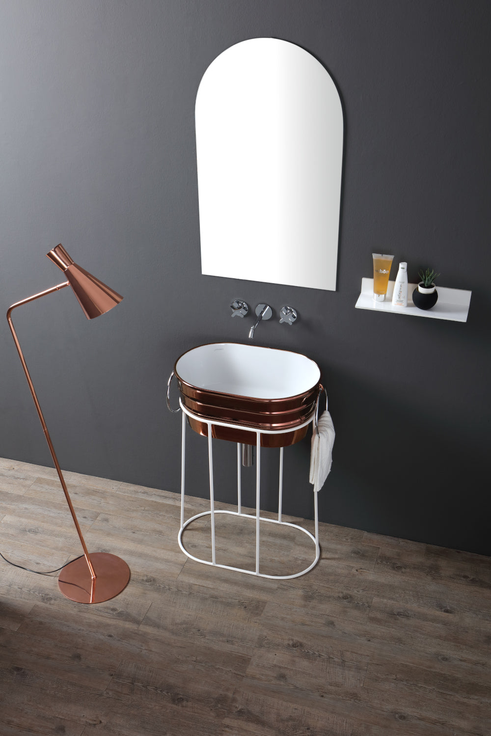 Struttura da terra alta in metallo Tinozza