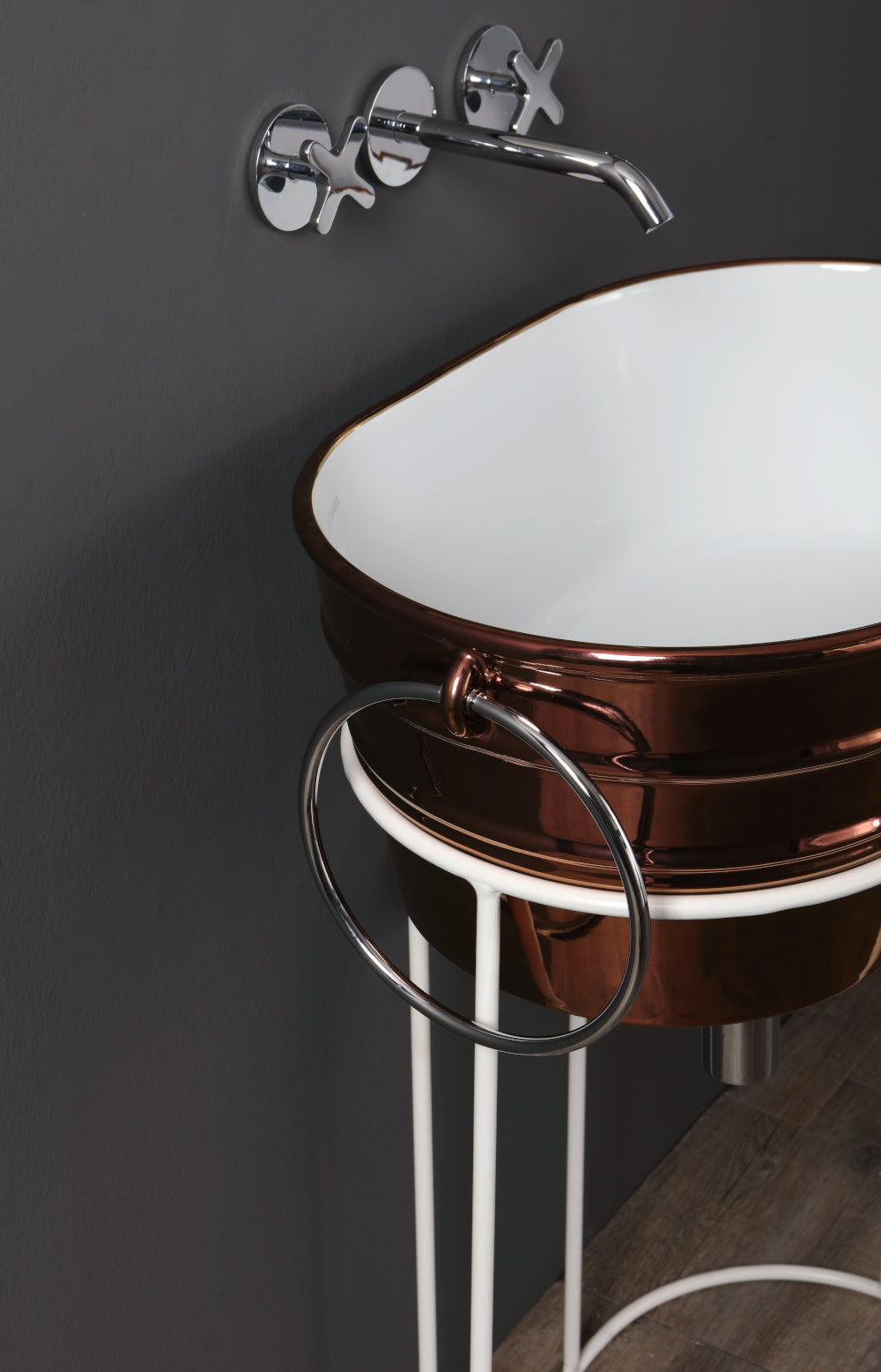 Struttura da terra alta in metallo Tinozza