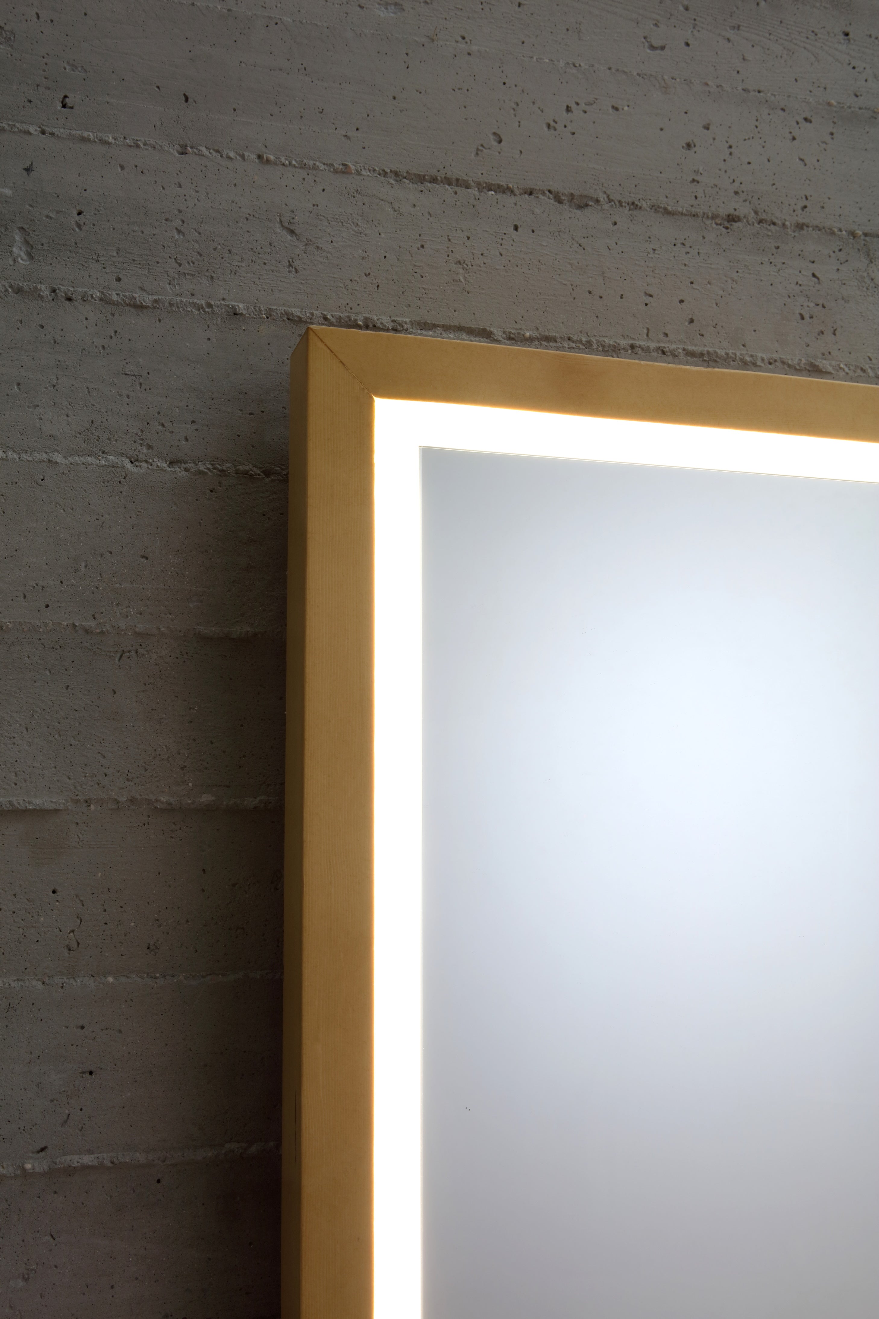 Mobile da terra in legno con specchio Tela Tinozza