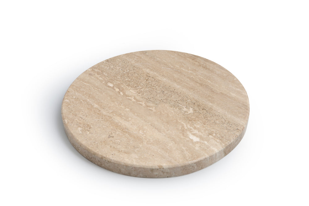 Struttura in metallo con top in marmo Sgabello