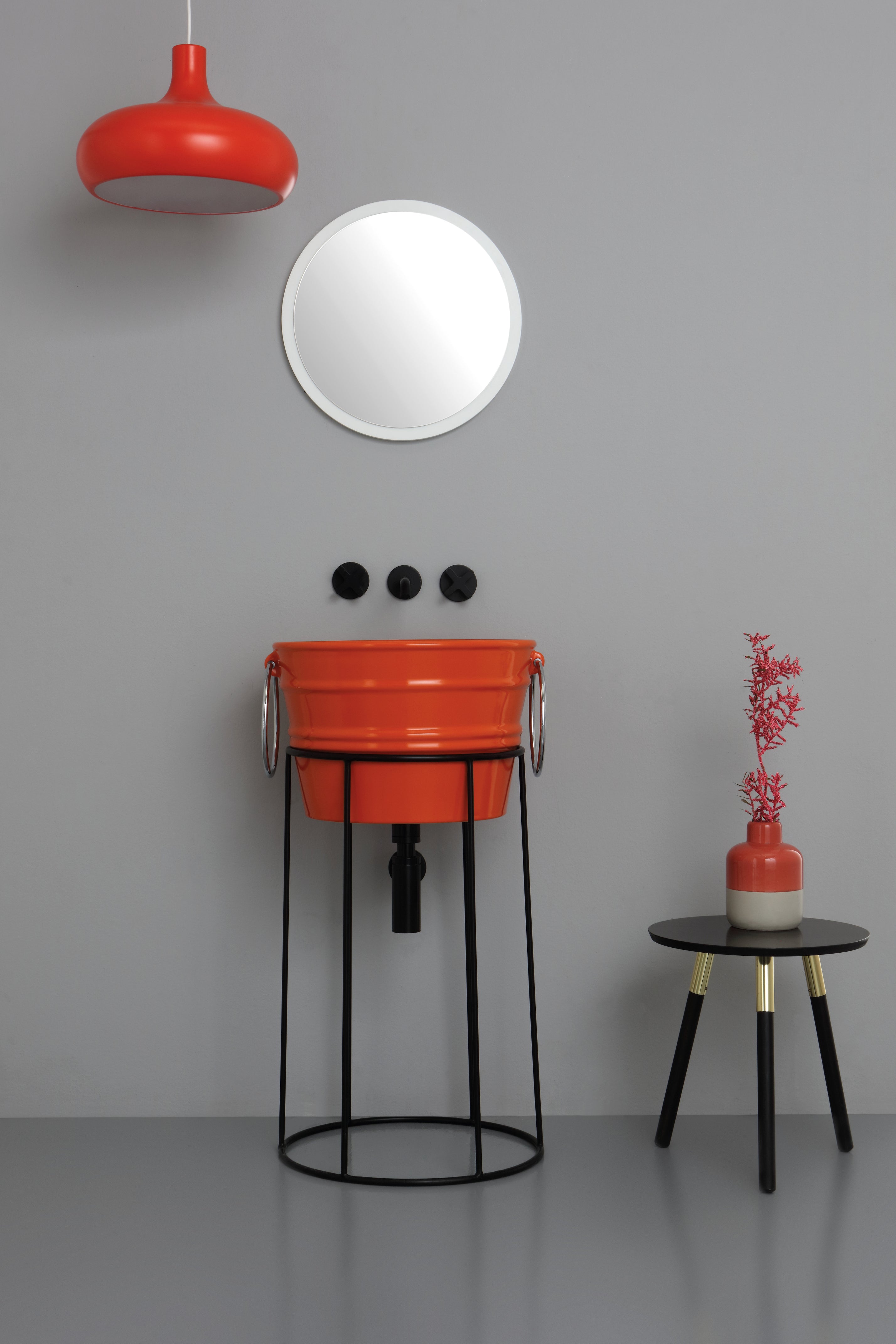 Struttura da terra alta in metallo Bacile Midi