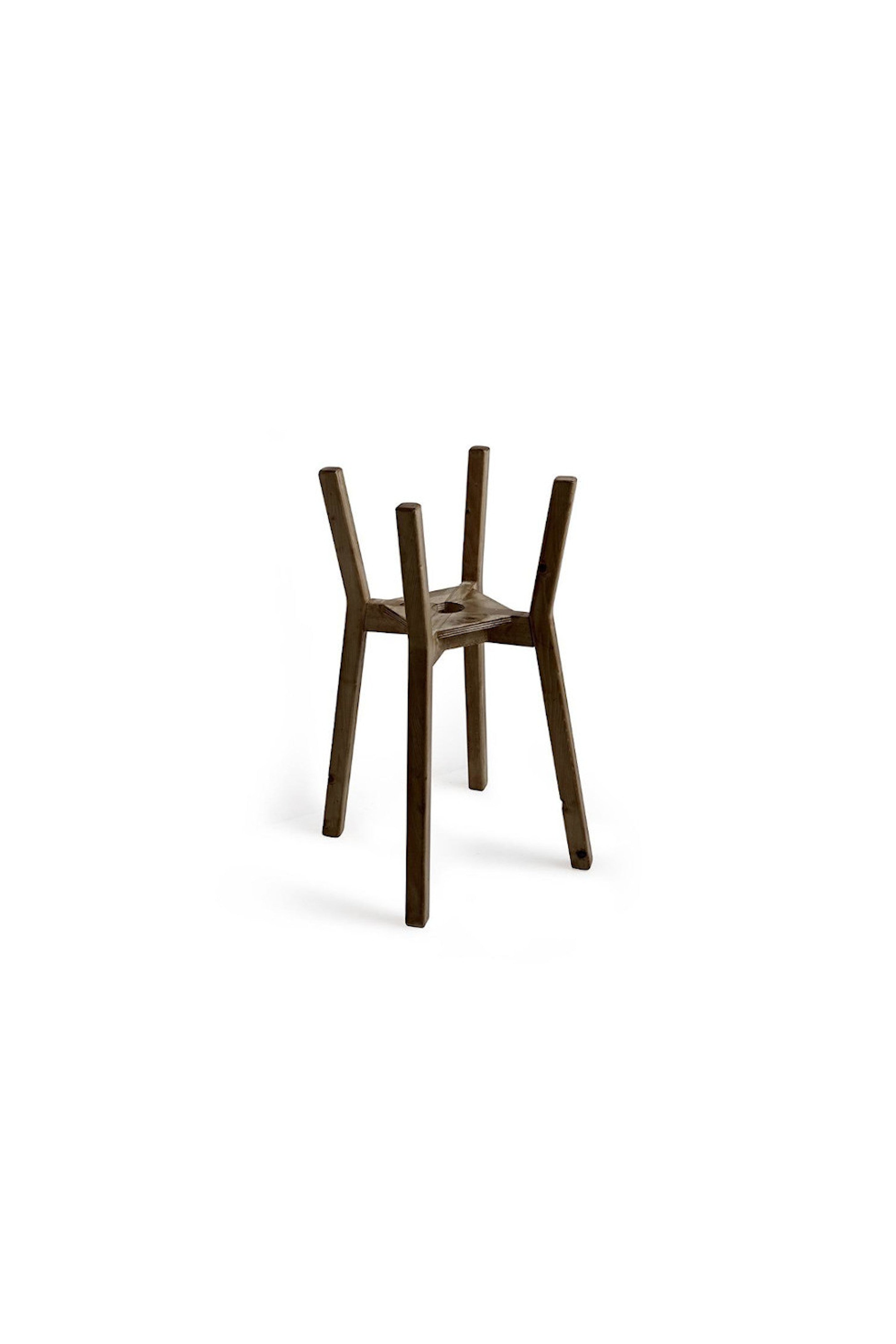 Struttura da terra alta in legno Bacile Cubo